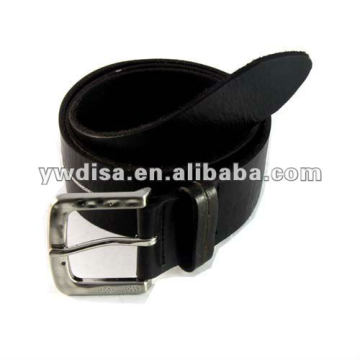 Men Classic Black Genuine Leather Belt